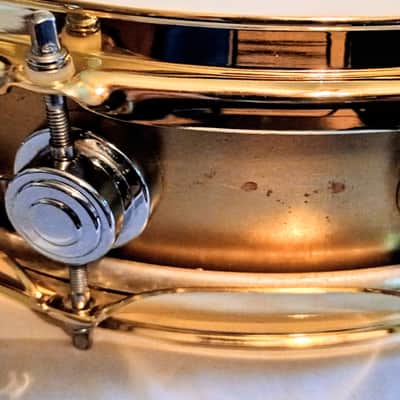 DW PRE COLLECTOR RAW BRASS SNARE DRUM 82-90-FREE SHIP TO C-USA! image 9