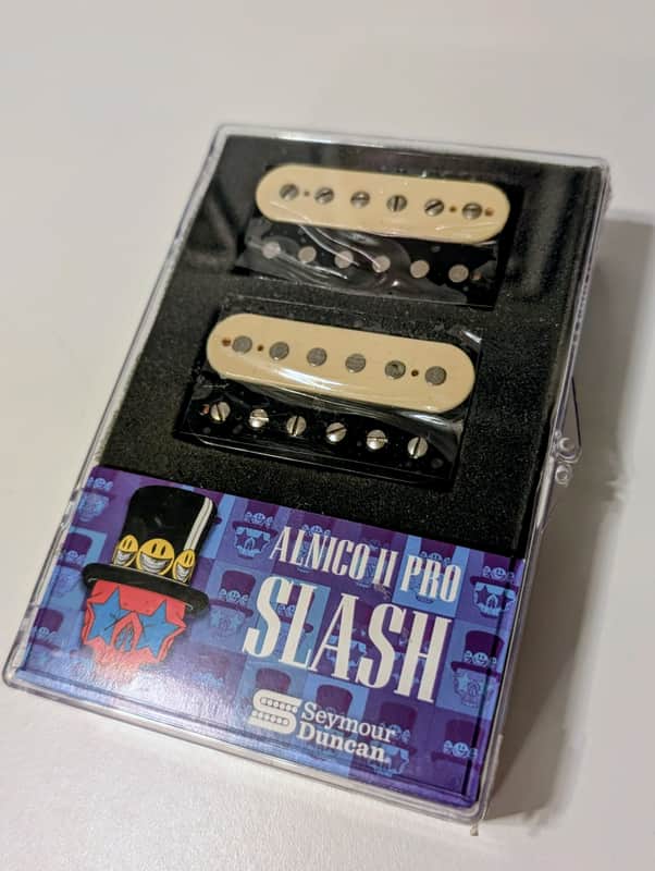 Seymour Duncan APH-2s Slash Signature Alnico II Pro Humbucker Set 2010s - Zebra / Reverse Zebra image 1