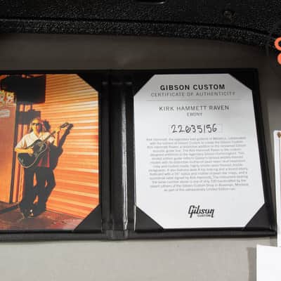 2025 Gibson Custom Shop Kirk Hammett Signature Raven Ebony Signed Label OHSC COA image 13