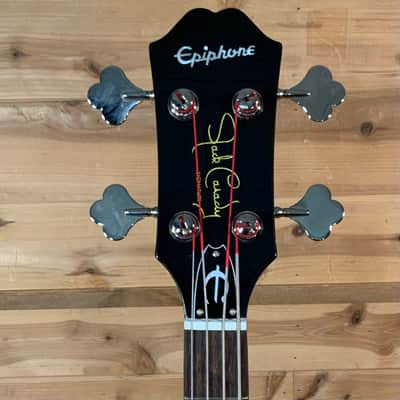 Epiphone Jack Casady Left-Handed Electric Bass Guitar - Metallic Gold image 3