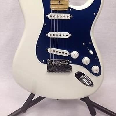 Fender Dealer Event Strat Snow White w/ Matching Headstock-Blue fender logo image 2