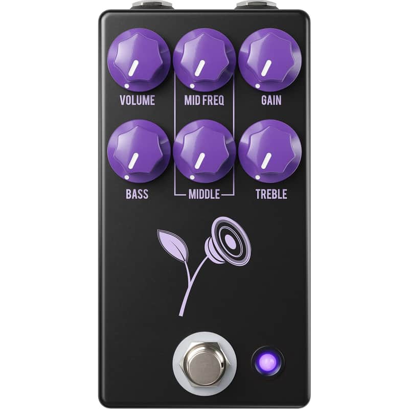 JHS Violet Distortion Pedal, Black image 1