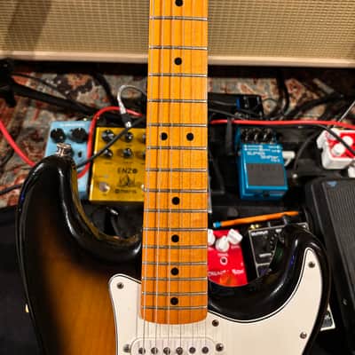1996 Fender 50th Anniversary American Series Stratocaster, Maple Fretboard - Tobacoburst - Screenused Prop! image 5