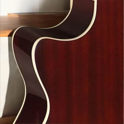 JN Guitars BES-ACE TRB Bessie Series Acoustic-Electric Auditorium, Solid Spruce Top, Red Burst image 9