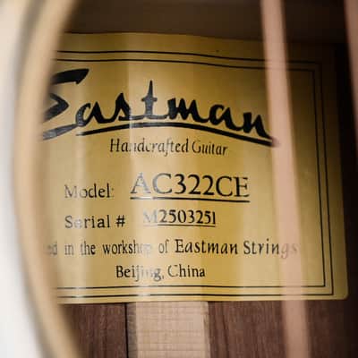 Eastman AC322CE Grand Auditorium Acoustic-Electric Guitar- Natural 2026 (M2503251) image 14