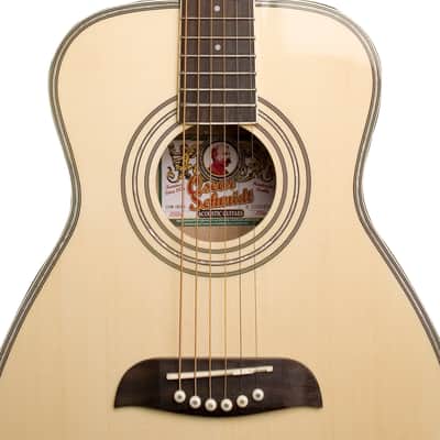 Oscar Schmidt OGHS 1/2 Size Dreadnought Acoustic Guitar Kit with Gig Bag, Natural image 5