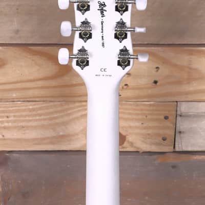 Hofner HI-459-PE Pro Ignition Violin Guitar Pearl White image 7