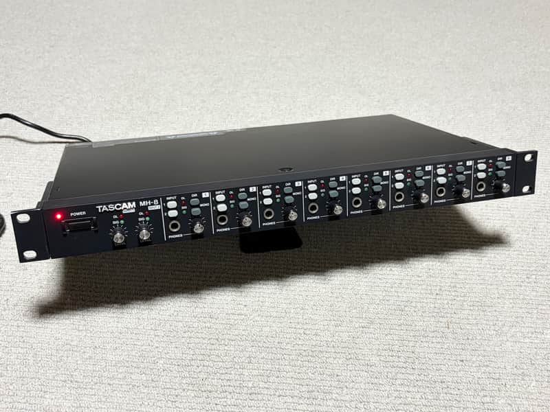 TASCAM MH-8 8-Channel Headphone Amplifier 2010 - Present - Black image 1