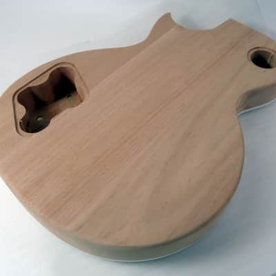 Select Stock Flame Top Mahogany Body + Trap Inlay Mahogany Neck RAW DIY Custom Ready BLEM image 11