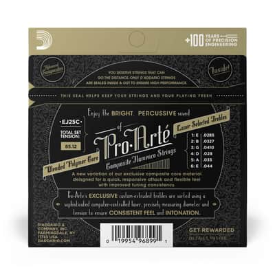 D'Addario EJ25C Pro-Arte Clear Nylon Composite Flamenco Guitar Strings image 2