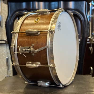 VINTAGE 1960's Slingerland 7x14 Radio King Student Model Snare Drum in Natural Mahogany image 5