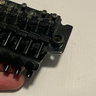 2000's Ibanez RG220B Series ILT1 Licensed Black Floyd Rose Double Locking Tremolo Bridge image 10