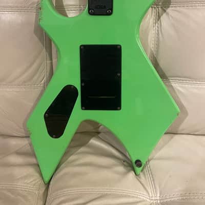 RARE Vintage Neon Green B.C. Rich Platinum Series Warlock w/ Matching Reverse Headstock (Needs TLC) image 5