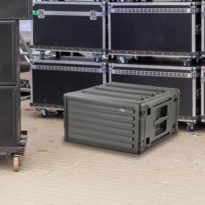 SKB 6U Roto Rack Case - Durable Polyethylene Gear Protector, Stackable, Waterproof with Twist Latches & Rubber Feet for Musicians, DJs, and A/V Equipment - Secure Transport & Storage Solution image 5