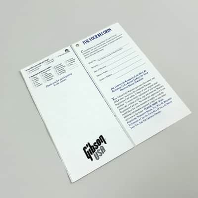 Gibson USA “Only A Gibson Is Good Enough” Warranty Hang Tag / Paperwork 1990s image 4