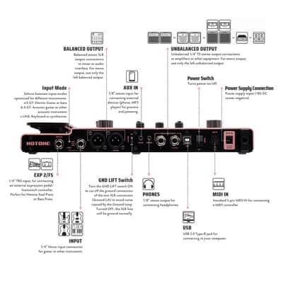 Hotone Ampero Guitar Bass Amp Modeling IR Cabinets Simulation Multi Language Multi-Effects(PINK)(U.S. domestic inventory) image 5