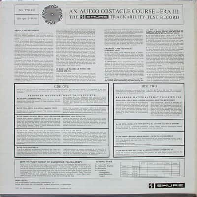 Shure Trackability Test Record image 2