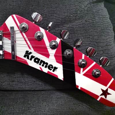 EVH STRIPED SERIES RBW (FRANKY / FRANKENSTRAT) BODY WITH 5150-STYLE BANANA NECK TRIBUTE GUITAR image 5