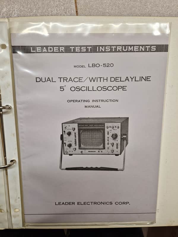 Leader LBO-520 Operating Instruction Manual image 1