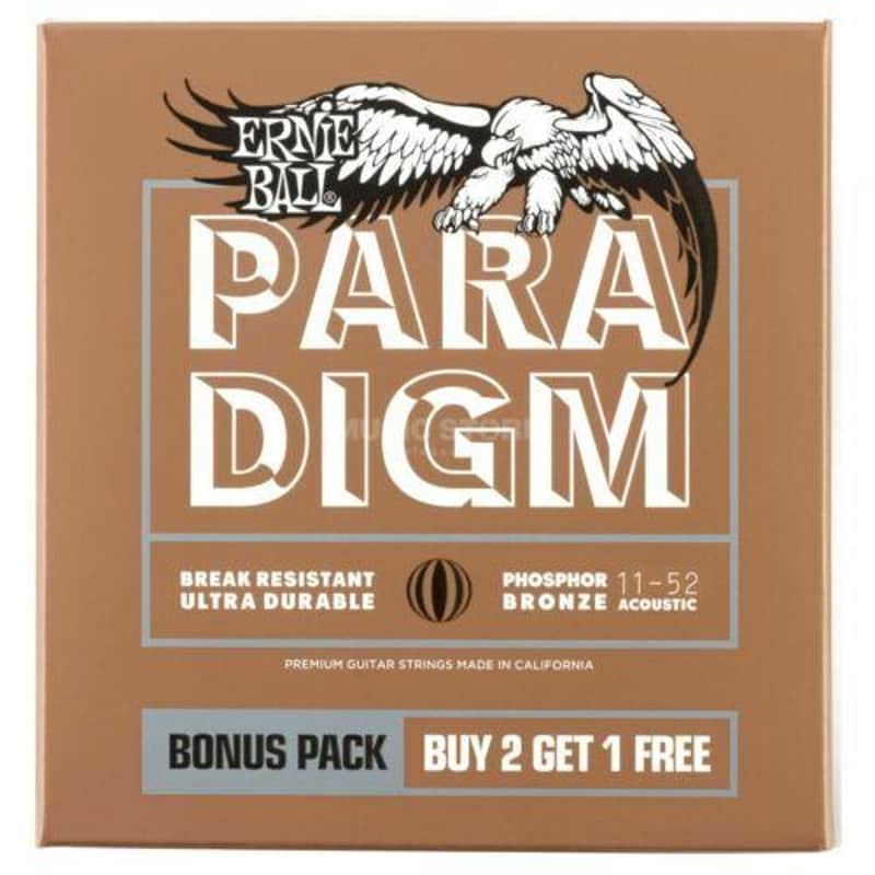 ** 3-PACK ERNIE BALL PARADIGM 3318 PHOSPHOR BRONZE ACOUSTIC GUITAR STRINGS (11-5 image 1
