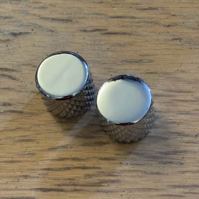 Fender Heavy Knurled Telecaster Chrome Barrel Knobs Flat Top John 5 J5 Triple Deluxe Telecaster Tele image 2