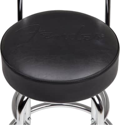 Fender Blackout Backrest Barstool w/ Embossed Logo, 30" image 6