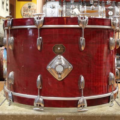 1970s Gretsch Stop Sign Badge Outfit in Red Rosewood 14x24 10x14 16x18 image 3