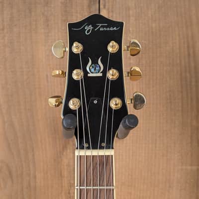 Jay Turser Les Paul Style Cutlass F Electric Guitar – Quilted Amber Burst – Used image 3