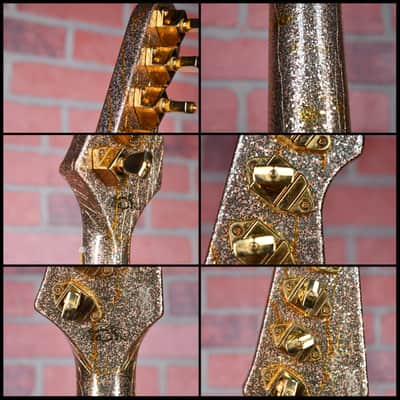 Gibson Custom Shop Original Firebird V 1 of 1 Gold Sparkle NAMM 1991 Owned by G.E. Smith / Signed & Dated by Tom Murphy w/OHSC image 11