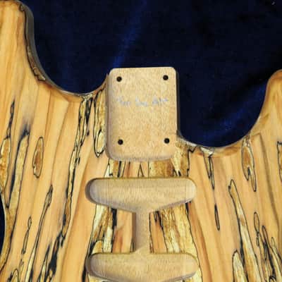 Spalted Maple Top / Mahogany Strat body Standard Hardtail 4lbs 6oz #3699  **IMPORTS INCLUDED image 3