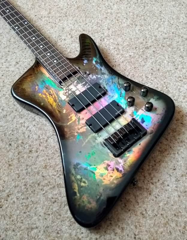 Spector Rex 4 Holoflash Bass, Rex Brown 'Pantera' Black Holoflash