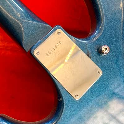 Guyatone Sharp 5 1970 - Electric blue sparkle original vintage MIJ Japan bizarre LG-350t MOT image 11