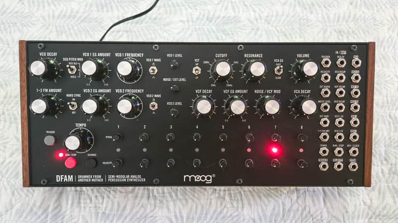Moog DFAM Drummer From Another Mother Semi-Modular Analog Percussion Synthesizer 2018 - Present - Black/Wood image 1
