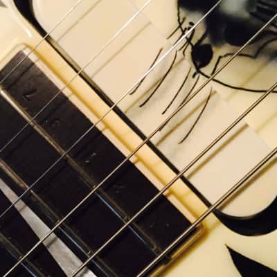 Jackson USA Custom Shop Randy Rhoads Custom 1988 Black/White Zebra w/ Lions Head Custom Graphic image 7