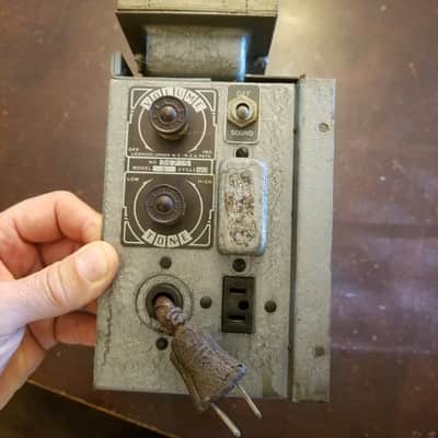 Victor Early Rare model A projector tube amp 6V6? Animatophone 40A? 1930s - Silver wrinkled paint image 3