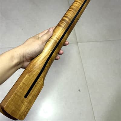 AAA Custom nut 43mm 22fret Roasted flame Maple Electric guitar neck Part 12R image 6