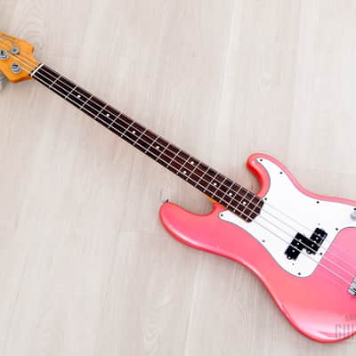 1985 Fender Precision Bass ‘62 Vintage Reissue PB62-55 Metallic Pink w/ Seymour Duncan & Case, Japan MIJ Fujigen image 12