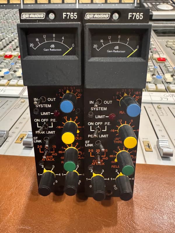 Q2 Audio Compex F765 500 Series Compressor / Limiter Module 2010s - Black image 1