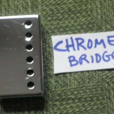 lightly used (has less than light average wear) genuine Gibson PRPC-015 Chrome Bridge Humbucker Cover - BRIDGE pole spacing: 52mm image 4
