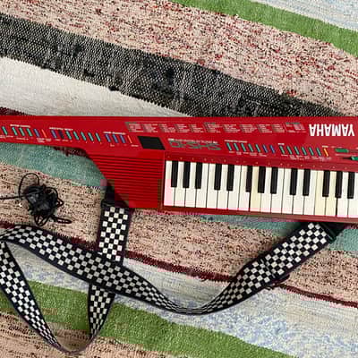 Yamaha SHS-10R Keytar 1987 - Red, Tested and Working w/ pwr supply and strap