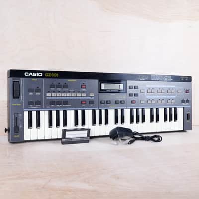 Casio CZ-101 49-Key Synthesizer Keyboard Made in Japan MIJ 1985 w/ RA-6 RAM Pack, Power Supply