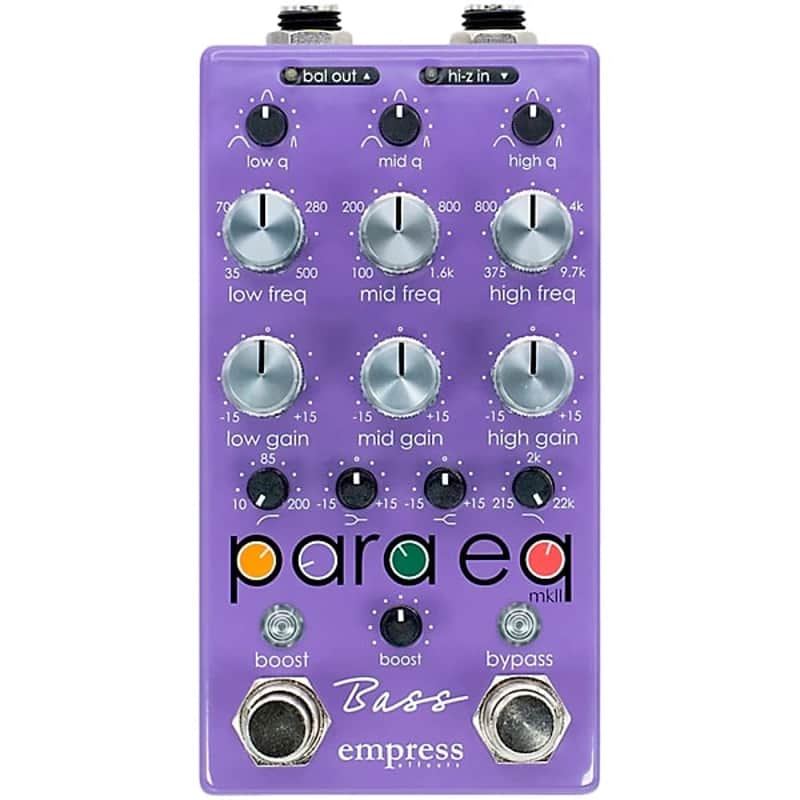 Empress  Effects Bass ParaEq EQ and Boost Effects Pedal  2025 - Purple image 1