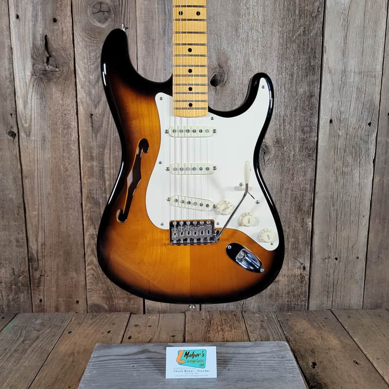 Fender Eric Johnson Thinline Stratocaster 2018 Sunburst Original Case & Paperwork - Sunburst image 1