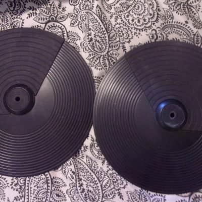 Lot of TWO Rock Band Electronic eDrums 12" Single Zone Crash / Ride Cymbal Pads 1/4" input MINT fits Alesis & Ion  NO Mount or Pole image 1