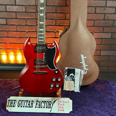 2023 Epiphone "Inspired by Gibson" 1961 Les Paul SG Cherry Electric Guitar w/ Hard Case image 1