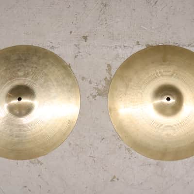 Zildjian 15" A. Avedis New Beat Hi Hat Cymbals Vintage 1970's 931g's 1,393g's