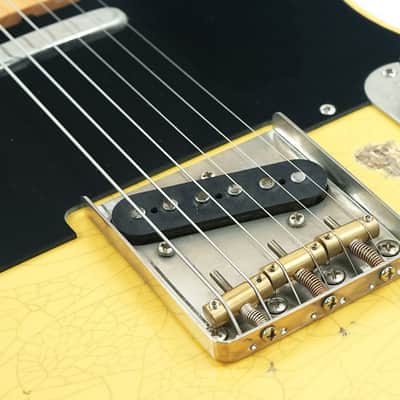Del Tone 50s T Style Butterscotch Abachi Heavy Aged image 7