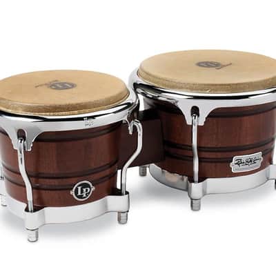 Latin Percussion Richie Gajate-Garcia 7-1/4" & 8-5/8" Bongos - Mavi Satin image 1