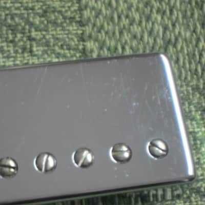 used 2004 Ibanez Super 58 Bridge HB pickup, Chrome, Indonesia, Ceramic (7.82k) SP-58-R, the R stands for rear which is bridge (but can go in Neck position, Ibanez pickup modeled after PAF) 4 conductor +springs/screws, SP-58 image 13