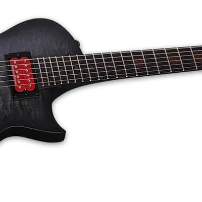 ESP LTD BB-600 Baritone Electric Guitar. See Thru Black Sunburst Satin image 5